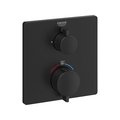 Grohe Dual Function 2-Handle Thermostatic Valve Trim, Black 241112430